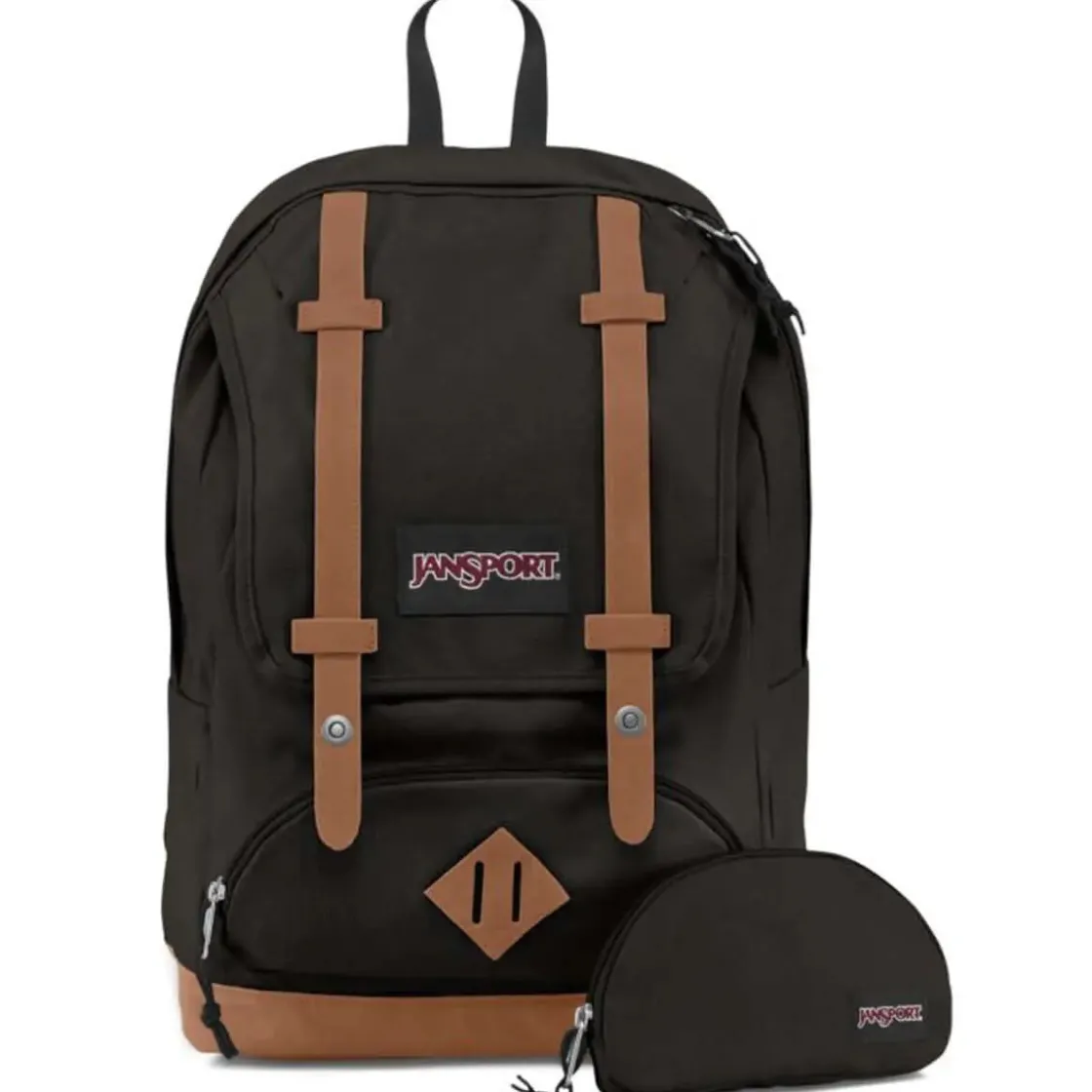 New Jansport Baughman Backpack Black Canvas