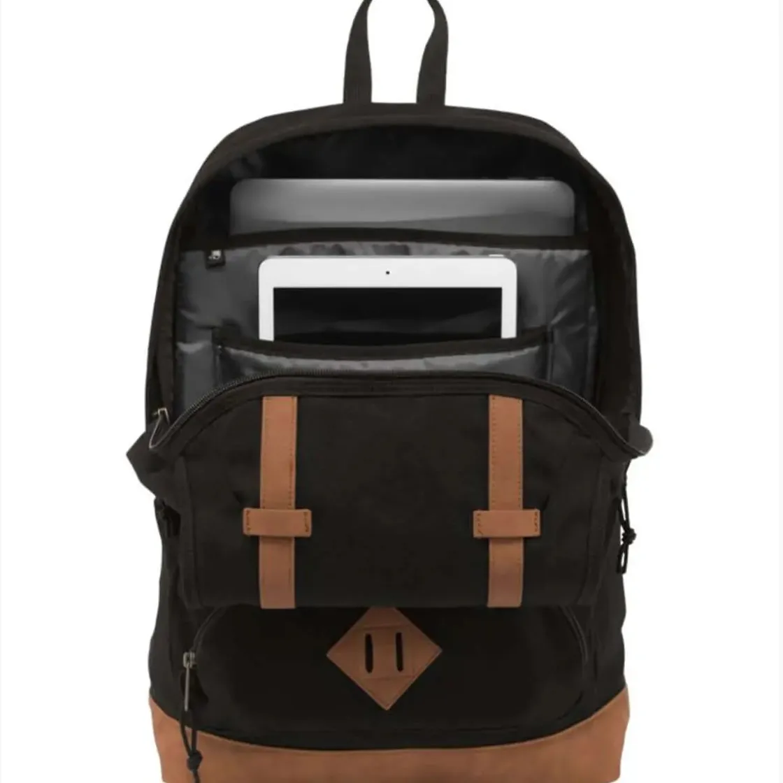 New Jansport Baughman Backpack Black Canvas