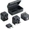Clearance Lewis N Clark Lewis N. Clark Adapter Plug Kit With Dual USB Black