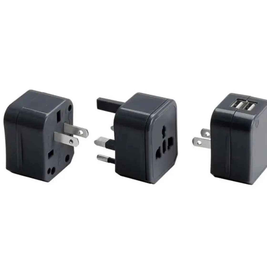 Clearance Lewis N Clark Lewis N. Clark Adapter Plug Kit With Dual USB Black