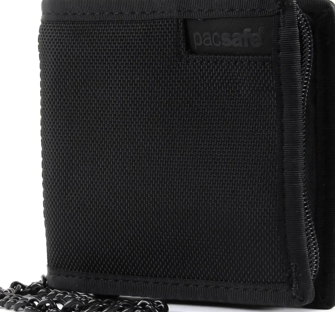 Clearance PacSafe RFID Safe Z100 Bi-Fold Wallet Jet Black
