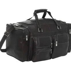 Best Piel Leather Carry-on Duffel Bag with Pockets