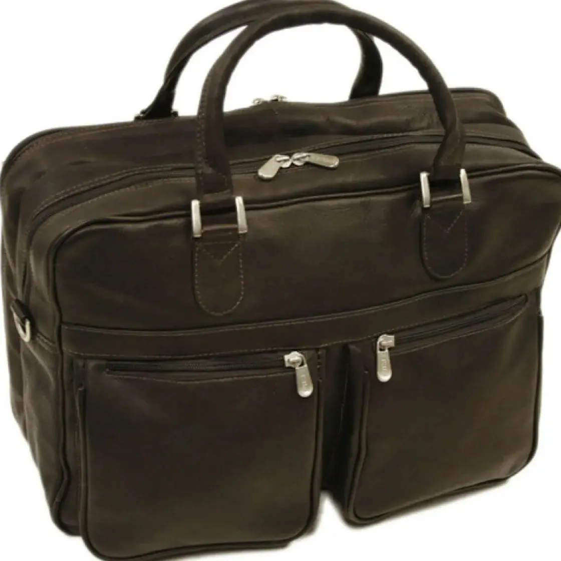 New Piel Leather Checkpoint Friendly Brief Overnighter