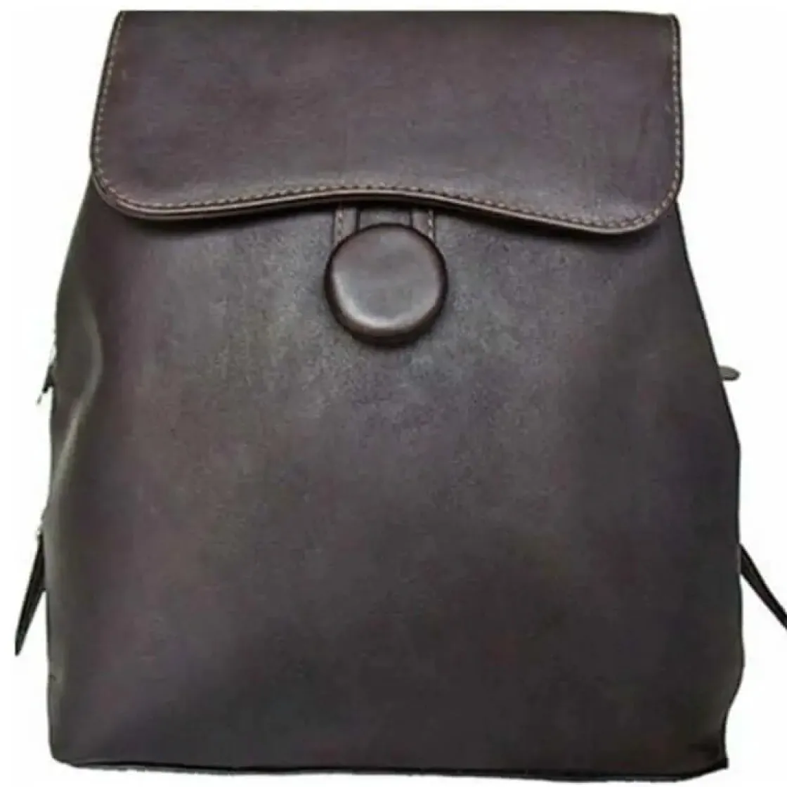 Clearance Piel Leather Flap-Over Button Backpack