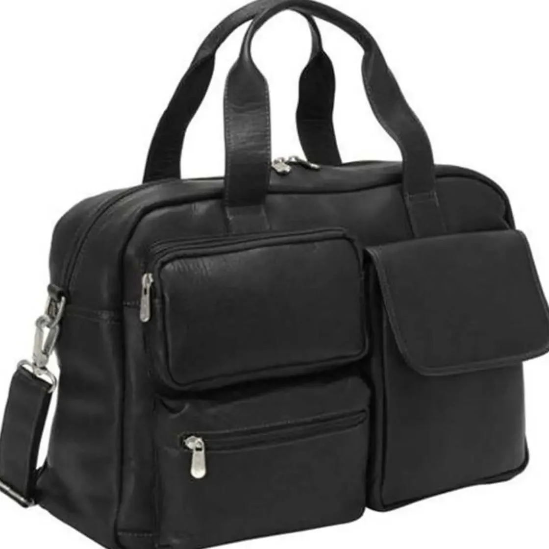 Outlet Piel Leather Multi-Pocket Carry-On
