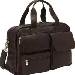 Outlet Piel Leather Multi-Pocket Carry-On