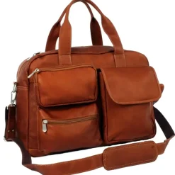 Outlet Piel Leather Multi-Pocket Carry-On