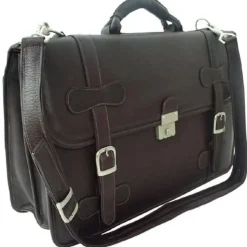 Discount Piel Leather XXL Flap-Over Laptop Portfolio