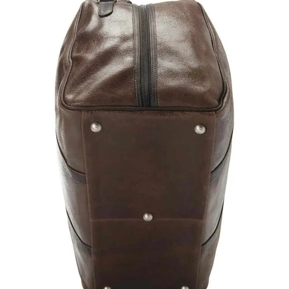Fashion Piel Leather Piel Vintage Leather Weekender Duffel Brown