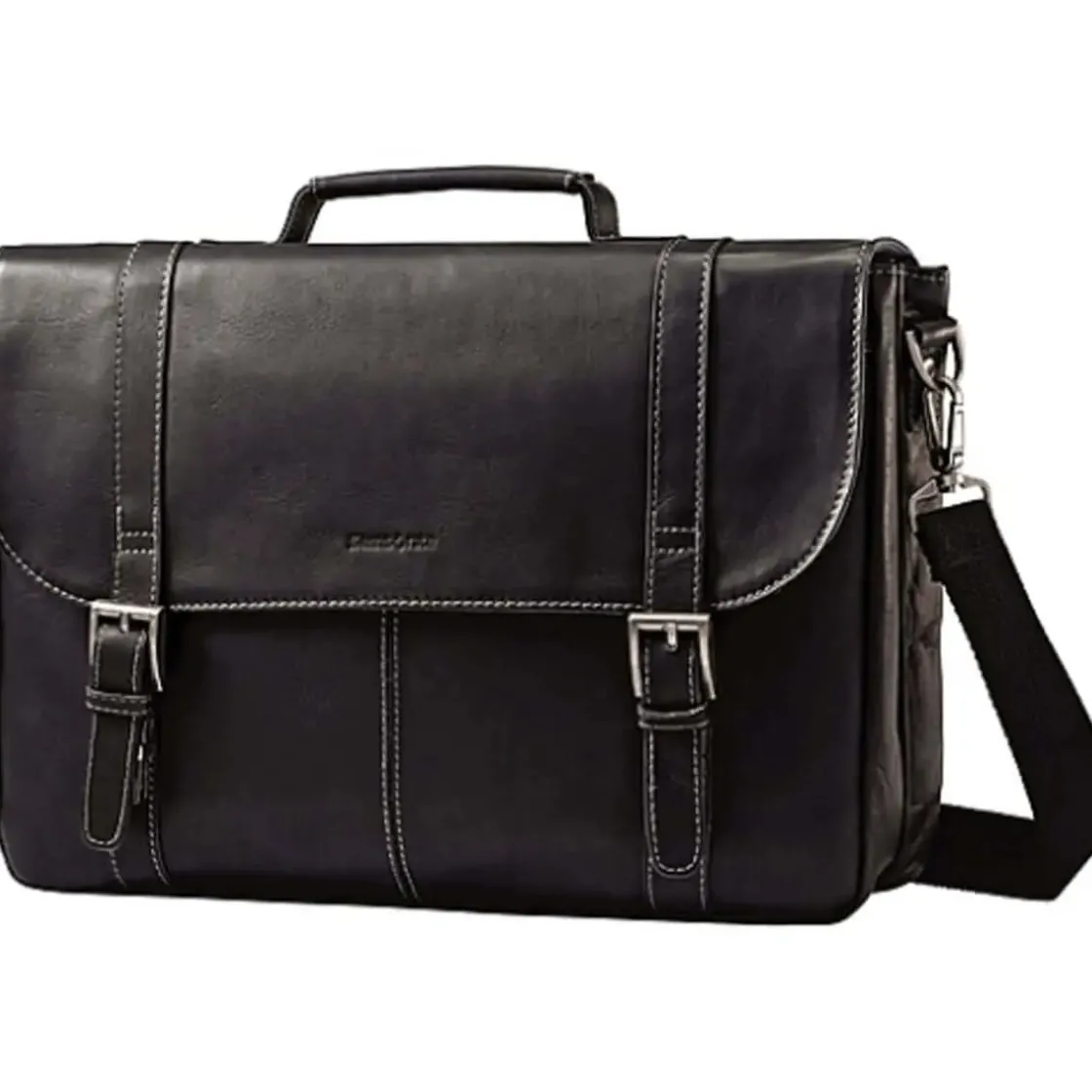 Online Samsonite Genuine Leather Flapover Buckle Brief
