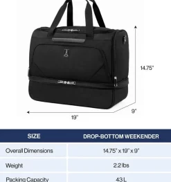 Best Travelpro Maxlite 5 Drop Bottom Weekender