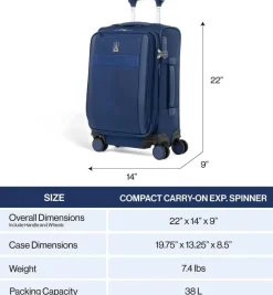 Best Travelpro Versapack+ Compact Carry-On Spinner